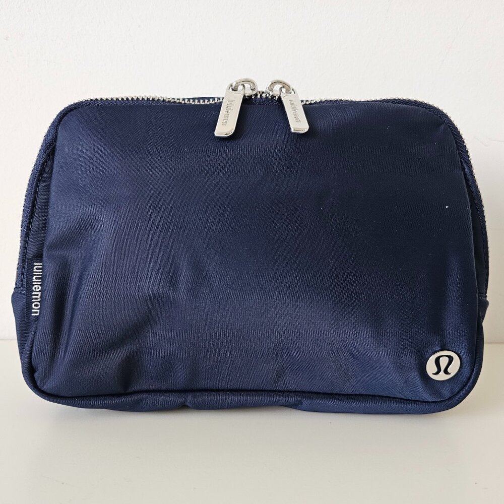 NWT LULULEMON TRNV/SLVR Blue Silver Everywhere Belt Bag Metal Hardware Large 2L
